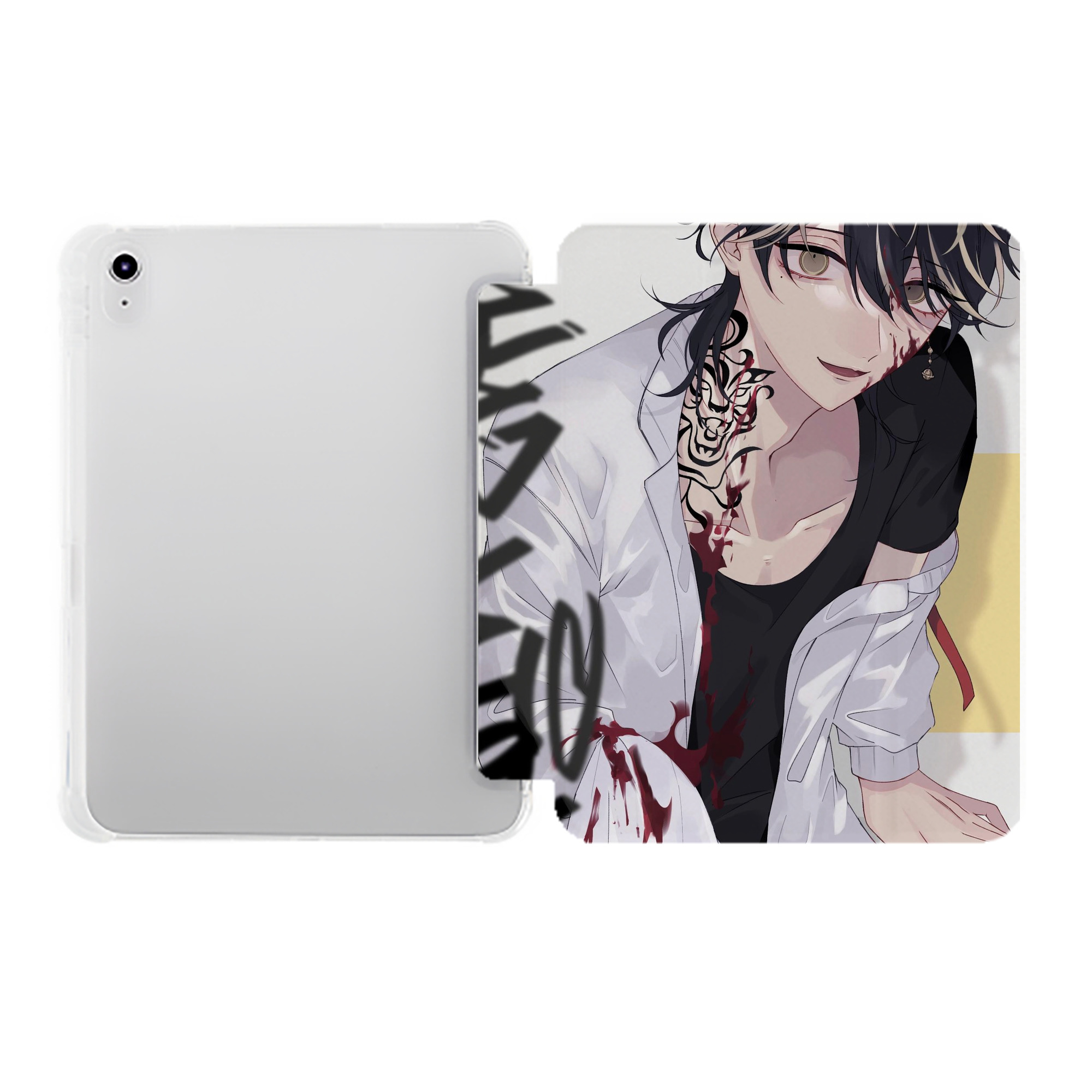 （画像用） 東京リベンジャーズ Tokyo Revengers IPad ケース ペン収納付き 三つ折りスタンド PUレザー×シリコン 対応機種9.5/10.5/10.9インチ